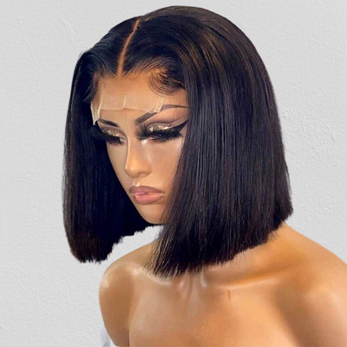 Blunt-cut Wigs. Black