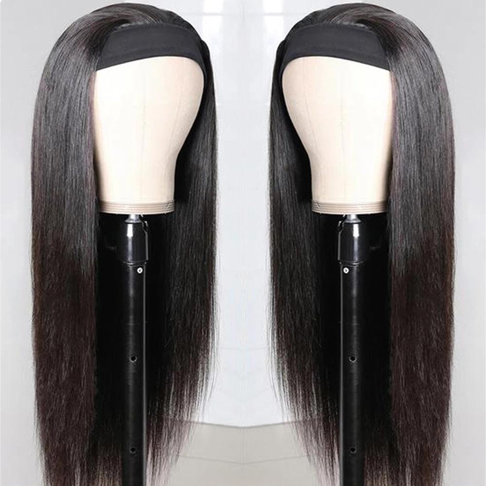 Single Colour Wig. Black headband