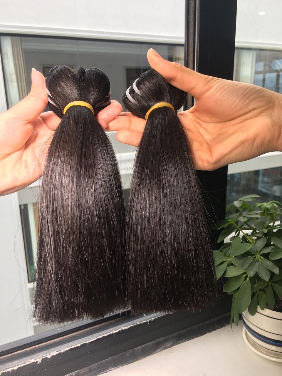 Weft Hair. Black. Short Length